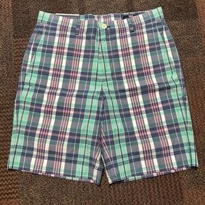 Vineyard Vines Classic Fit 9" Breaker Shorts Plaid Pink Blue Men's Size 32 NWT
